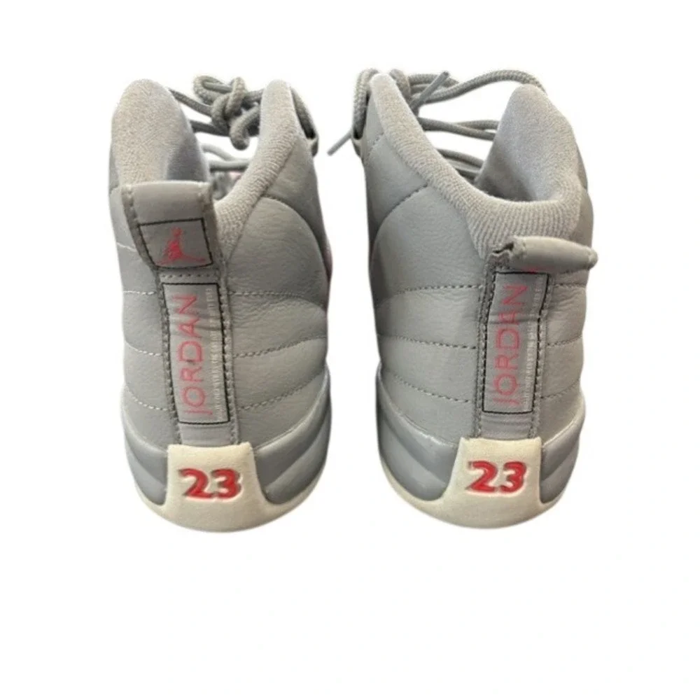 Jordan 12 Retro GS Racer Pink Wolf Grey Kids Basketball Shoes 6.5Y